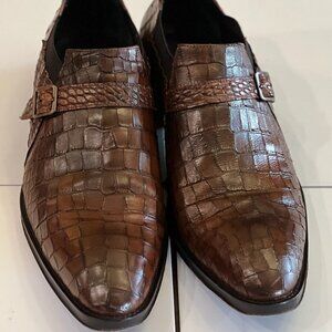 Jo Ghost Croc Embossed Buckle Shoe